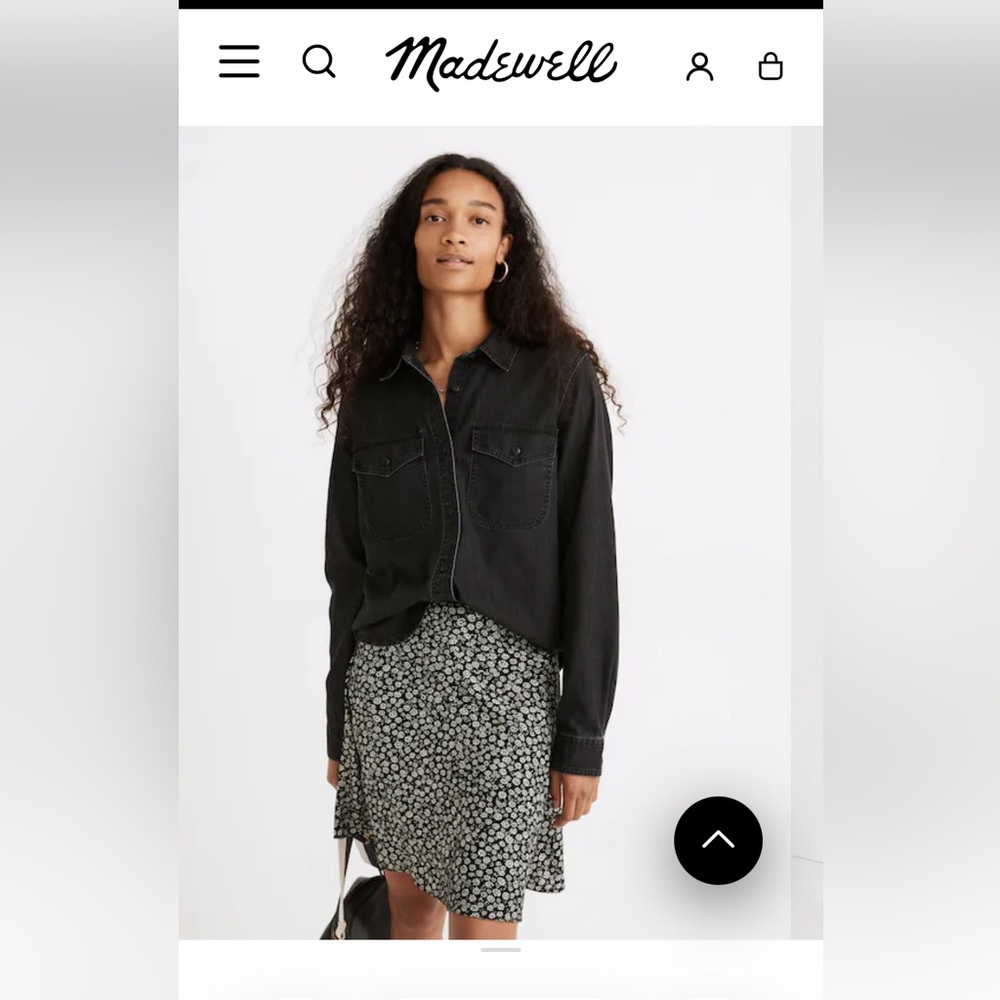 Madewell denim button up shirt lunar wash